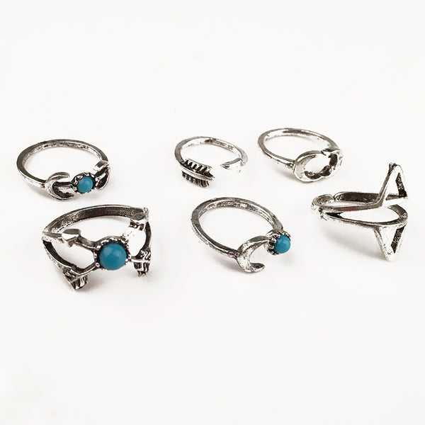 Boho moon hotsell rings