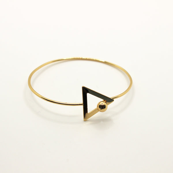 Triangle Cuff Bracelet - Gold Bangle Bracelet