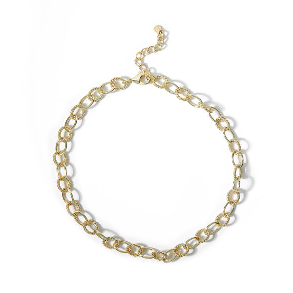 The Boho Twisted Oval Link Chain Necklace