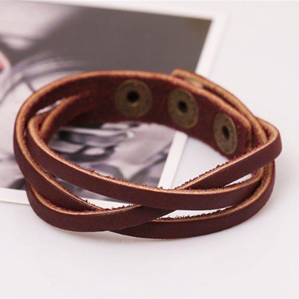 Enchanted Forest Leather Wrap Bracelet