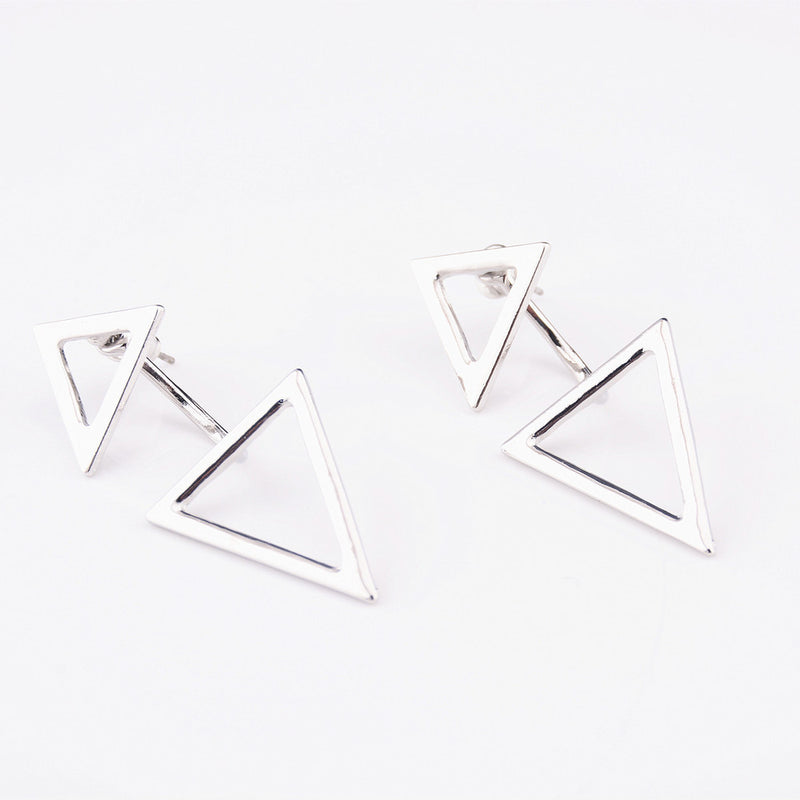 Double Trouble Triangle Earrings
