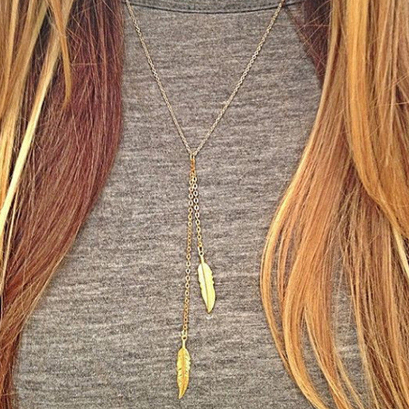 Twice Feathered Necklace