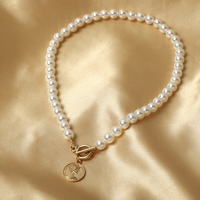Boho Pearl Necklace & Bracelet