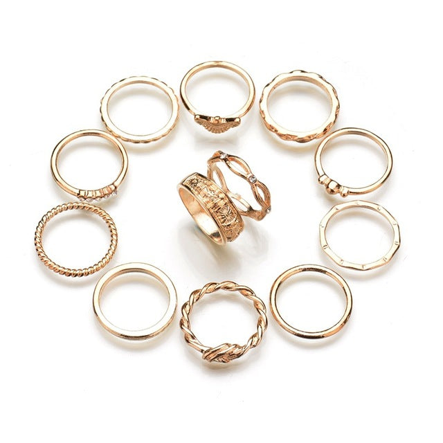 Knuckle Party Boho Ring Set
